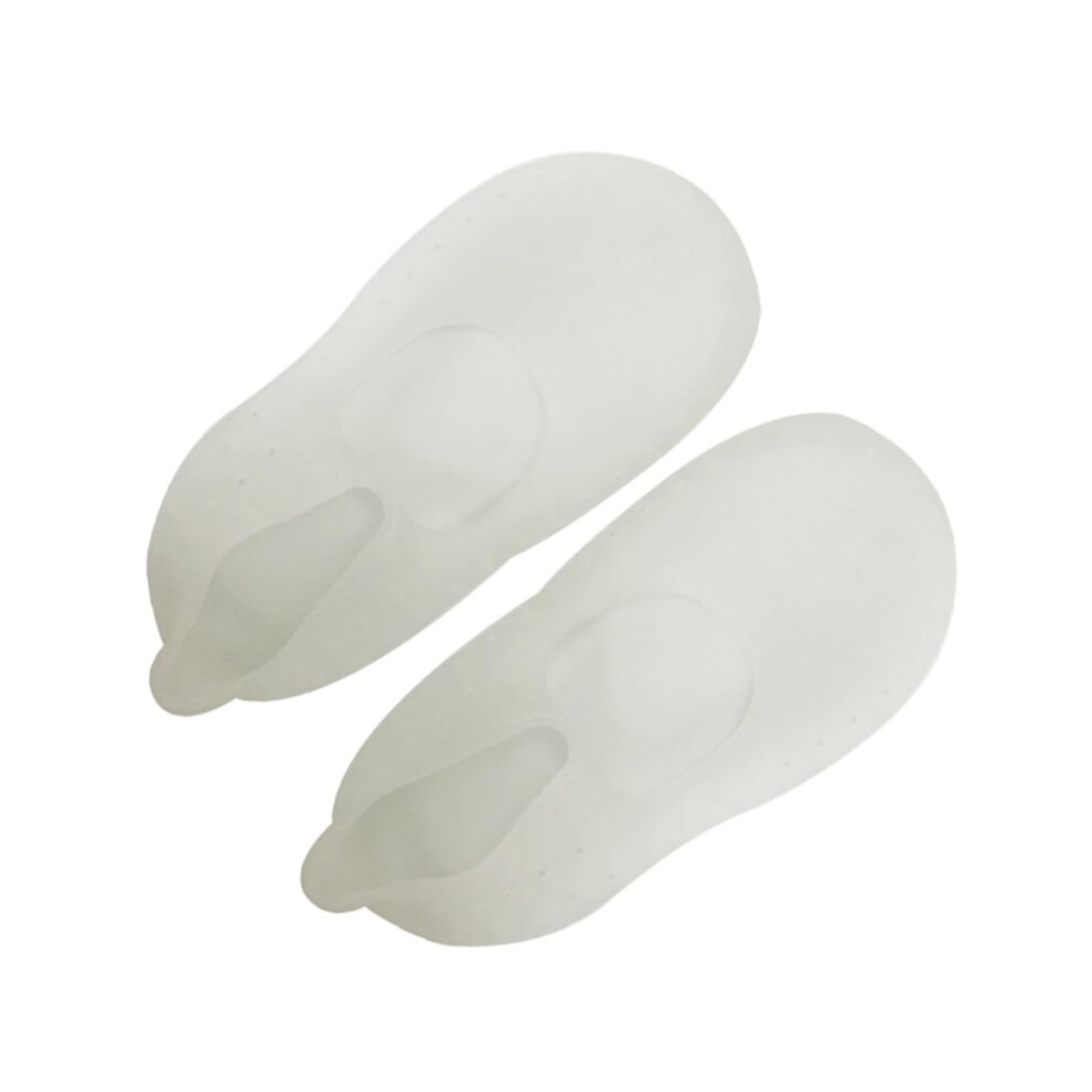 White Silicone Gel Moisturizing Socks For Cracked Heels Dry Feet Antislip Boat Style Reusable