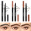 Micro Four Tip Waterproof Eyebrow Pen and Pencil for Natural Long Lasting Precise Brows (#1 Black) 2