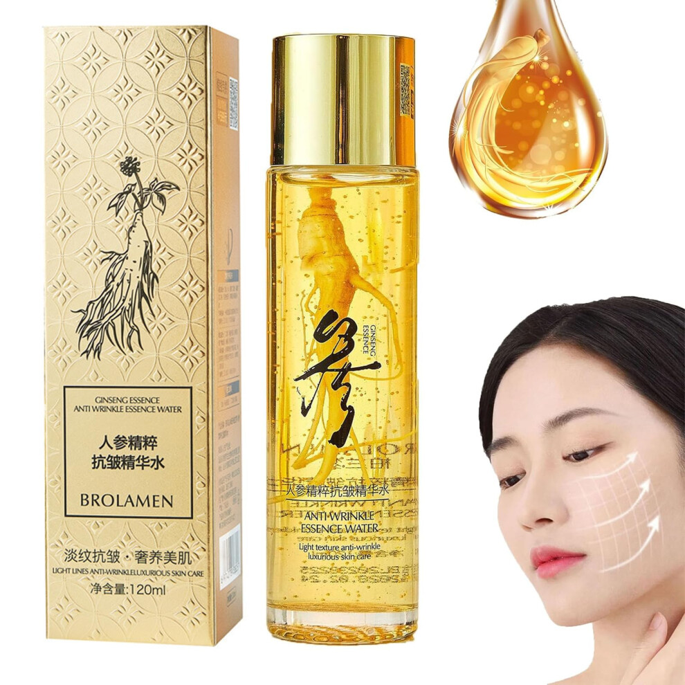 Ginseng Essence Anti Wrinkle Toner for Deep Hydration Skin Firming and Fine Line Reduction 1pcs