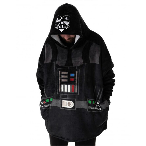Star Wars Unisex Blanket Hoodie Black Darth Vader - One Size