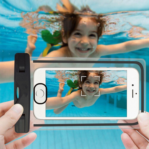 Wasserdichte Handyhülle - universal - schwarz   1 Packung 2