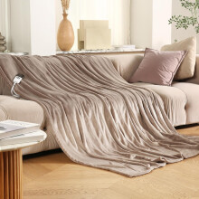 Thermal Fleece Electric Heated Blanket Throw Super Soft Flannel Velvet Faux Fur Mink Throw ? 6 Heat Settings ? Digital Controller ? 4 Hours Auto Shut