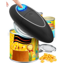 One Touch Electric Can Opener Fits Almost All Can Sizes for Seniors with Arthritis, Hand Held Battery Operated Can Opener with Smooth Edge, Food Safe
