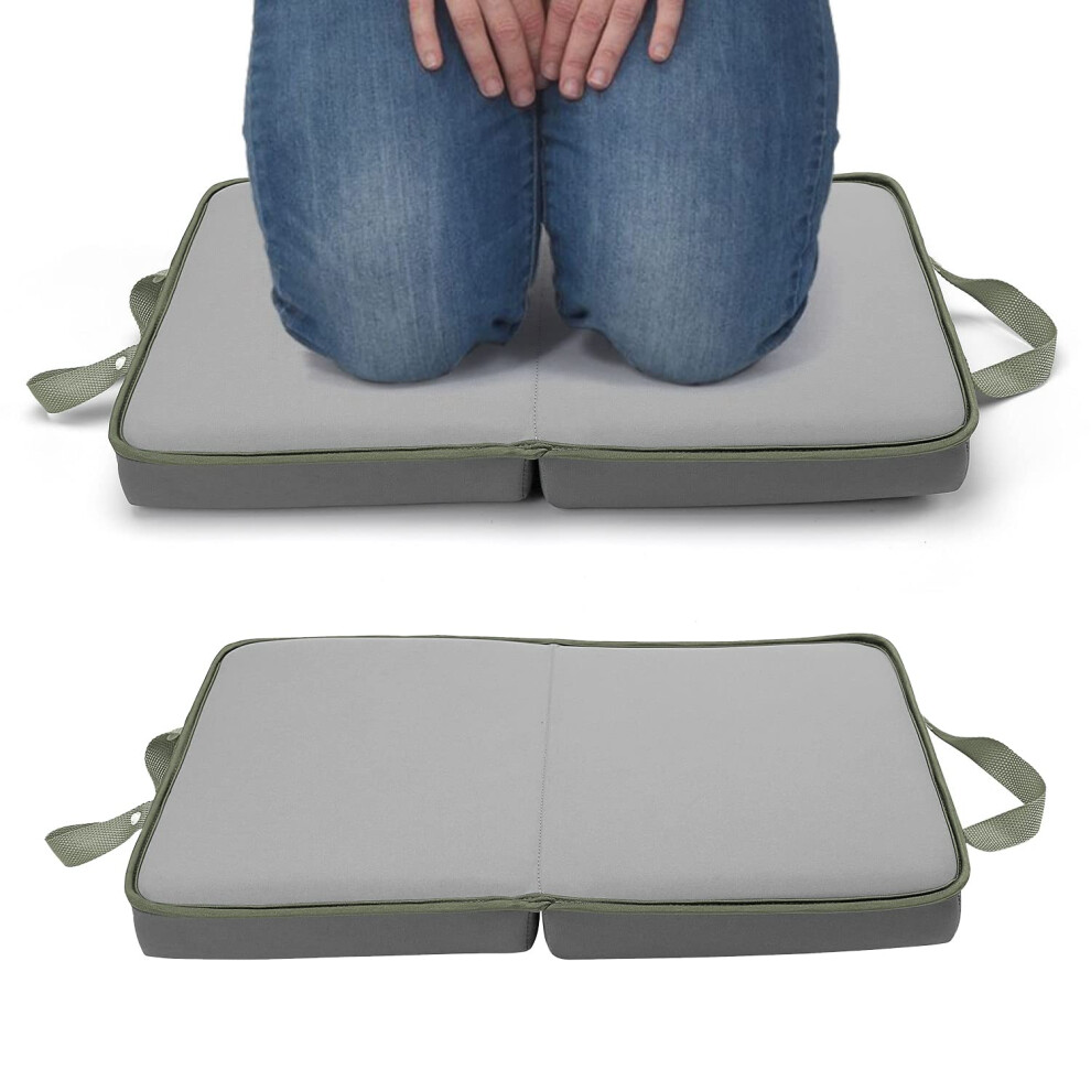 B&Q - Grey Memory Foam Kneeling Pad FoldableDurableWaterresistant Cushion For GardeningDiy & Housework - Image 4
