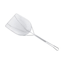 Extra Wide Stainless Steel Skimmer with Ergonomic Long Handle, Large Capacity Oil Strainer for Cooking