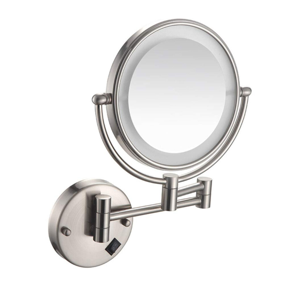 LED Vanity Mirror with Lights, 8 Inch Wall Mounted TwoSided 360 Swivel Makeup Mirror Magnifying
