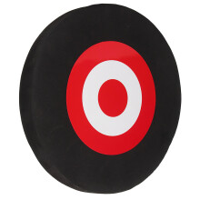 EVA-Beweglicher Zielbogen mit 2 Papieren, Schwarz Rot, 25cm