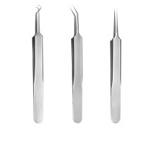 Środek do usuwania robaków porów ze stali nierdzewnej, zestaw 3 instrumentów Silver