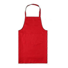 (1Pcs, Red) Adjustable Cooking Apron Unisex Household Solid Color Chef Waiter Barbecue Hairdresser Adult Pocket Apron Kitchen Supplies Tool25-26