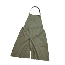 (Height 100cm, Green) Pottery Apron with Pockets for Women Split Leg Apron for Potters Art Working Black 2025