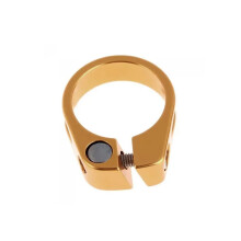 Bike Seat Post Clamp 31.8mm 34.9mm Adjustable Aluminum Alloy Saddle Collar for MTB Road Bike Gold