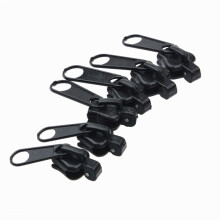 Universal Zipper Kit with Durable Metal Replacement Zip Sliders, All Black 6pcs