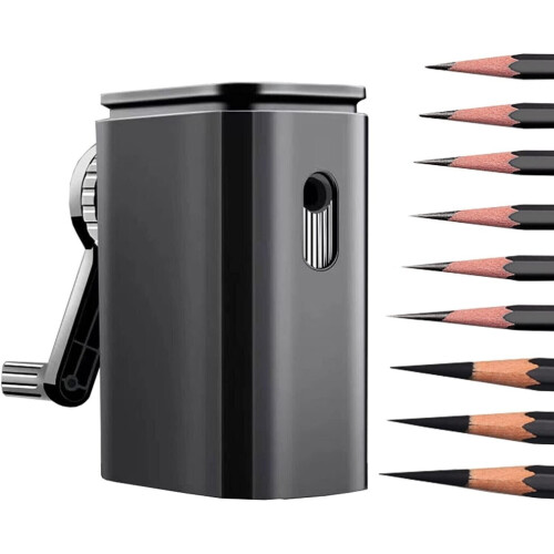 Helix Pencil Sharpener Metal 9 Gears Desktop Rotary Pencil Sharpener for Student