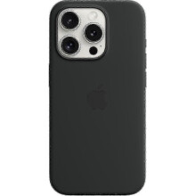 (Black) For Apple iPhone 15 Pro Silicone Case with MagSafe