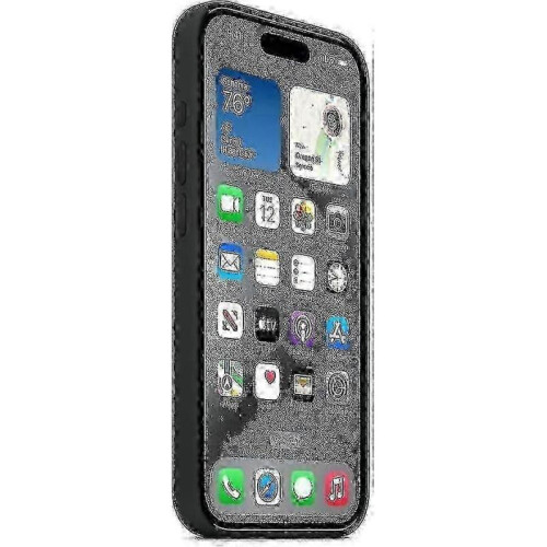 (Black) For Apple iPhone 15 Pro Silicone Case with MagSafe 2