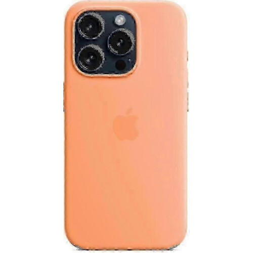 (Orange Sorbet) For Apple iPhone 15 Pro Silicone Case with MagSafe 1