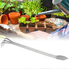 Stainless Steel Bonsai Gardening Tool - 2 in 1 Root Rake and Spatula