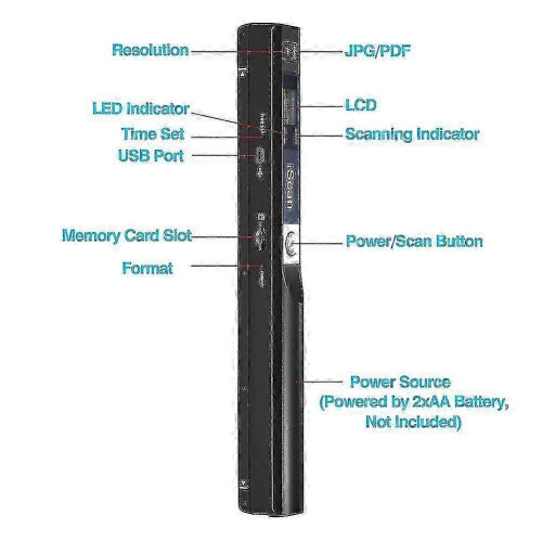 Handheld Scanner A4 Document Book Pen Scanner Portable Colorful Scanner Mini Handscanner Support Jp 1