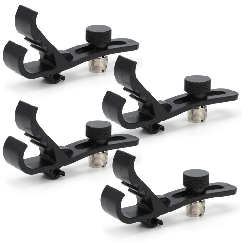 Adjustable Drum Rim Mic Clips For Percussion Instruments, Microphone Mount Clamp With Adjustable Height And Durable Material, Solid Metal Screws 2
