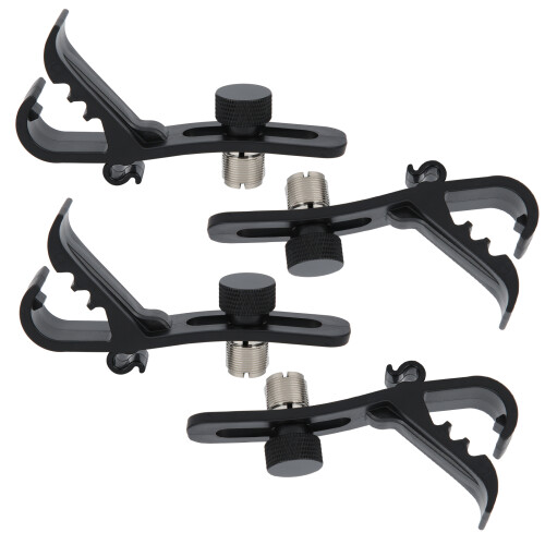 Adjustable Drum Rim Mic Clips For Percussion Instruments, Microphone Mount Clamp With Adjustable Height And Durable Material, Solid Metal Screws