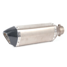 Stainless Steel Connector Universal Muffler With Removable DB Killer Lightweight Design For Racing Pipes Corrosion Resistance Great Sound