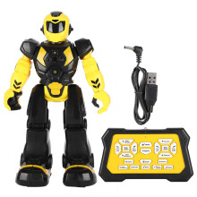 Singing Dancing LED Eyes Remote Control Robot for Kids, Gesture Sensing Programmable Educational Toy with Obstacle Avoidance and Rechargeable Power