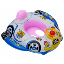 Flotador inflable para piscina con volante y bocina para niños pequeños de 1 a 4 años. Ideal para la playa y la piscina.