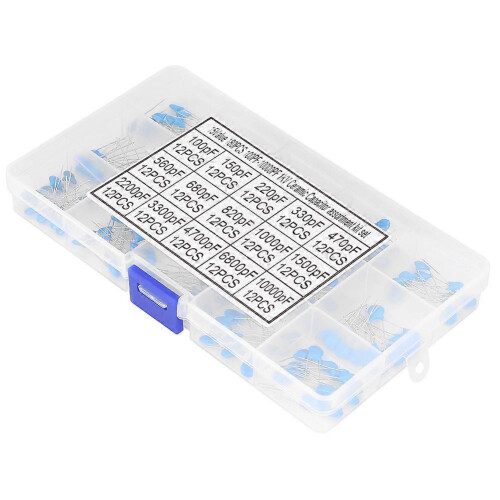 100pF-10000pF 15 Value High Voltage Ceramic Capacitors Assortment Kit (180pcs)