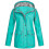 Women Solid Rain Jacket Outdoor Plus Size Waterproof Hooded Raincoat Windproof 1