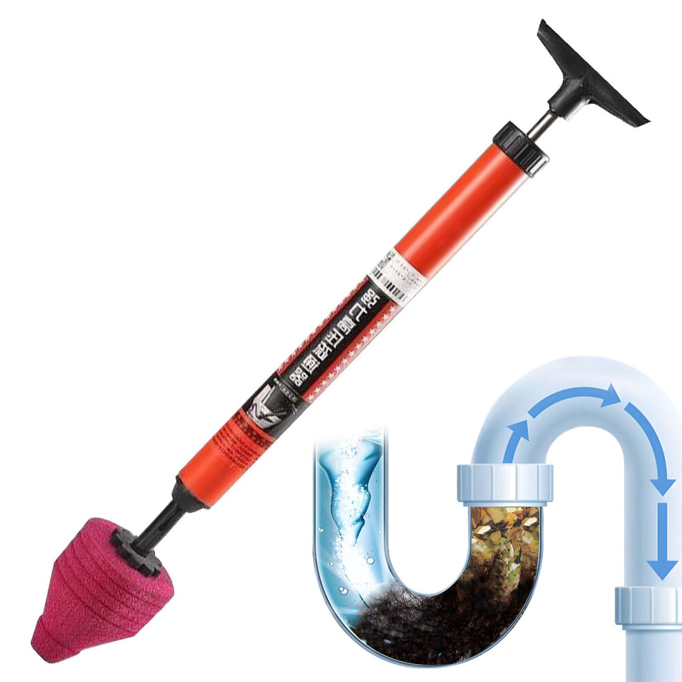 Pressure Toilet Plunger With Ergonomic Grip, Pneumatic Drain Unblocker For Bathroom Sink And Shower 9044945635096