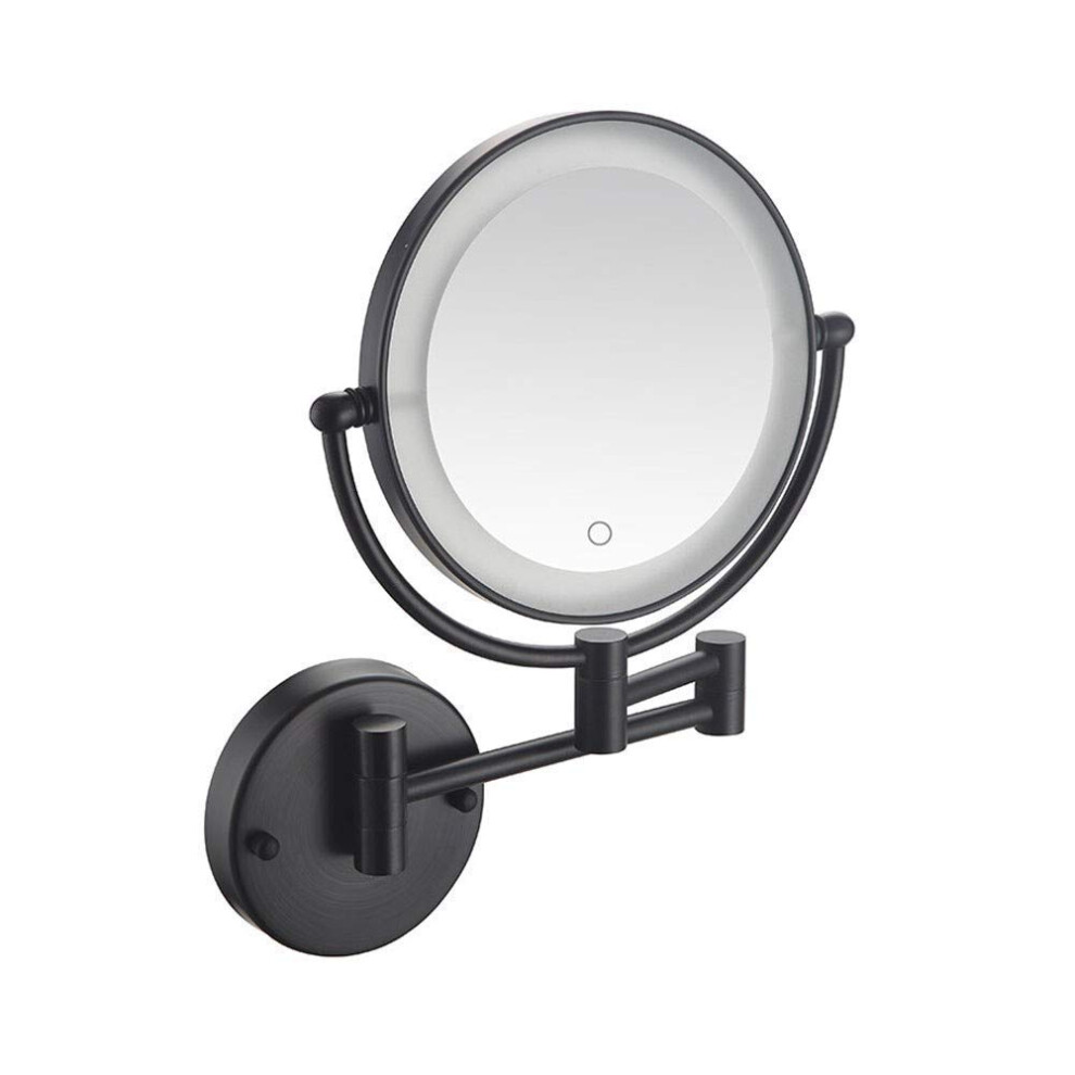 LED Wall Mounted Makeup Mirror 8 Inch TwoSided 3X Magnifying Vanity Mirror with 360 Swivel UK Plug