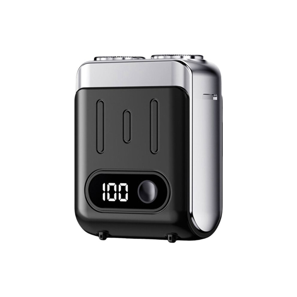 Black Portable Electric Shaver Travel Trimmer With Digital Display Electric Beard Shaver Shaving Tool Travel Shaver