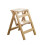 Folding Wooden Step Stool Chair with Extra Steps for Home Library, Office, Kitchen Use (Yellow) 1