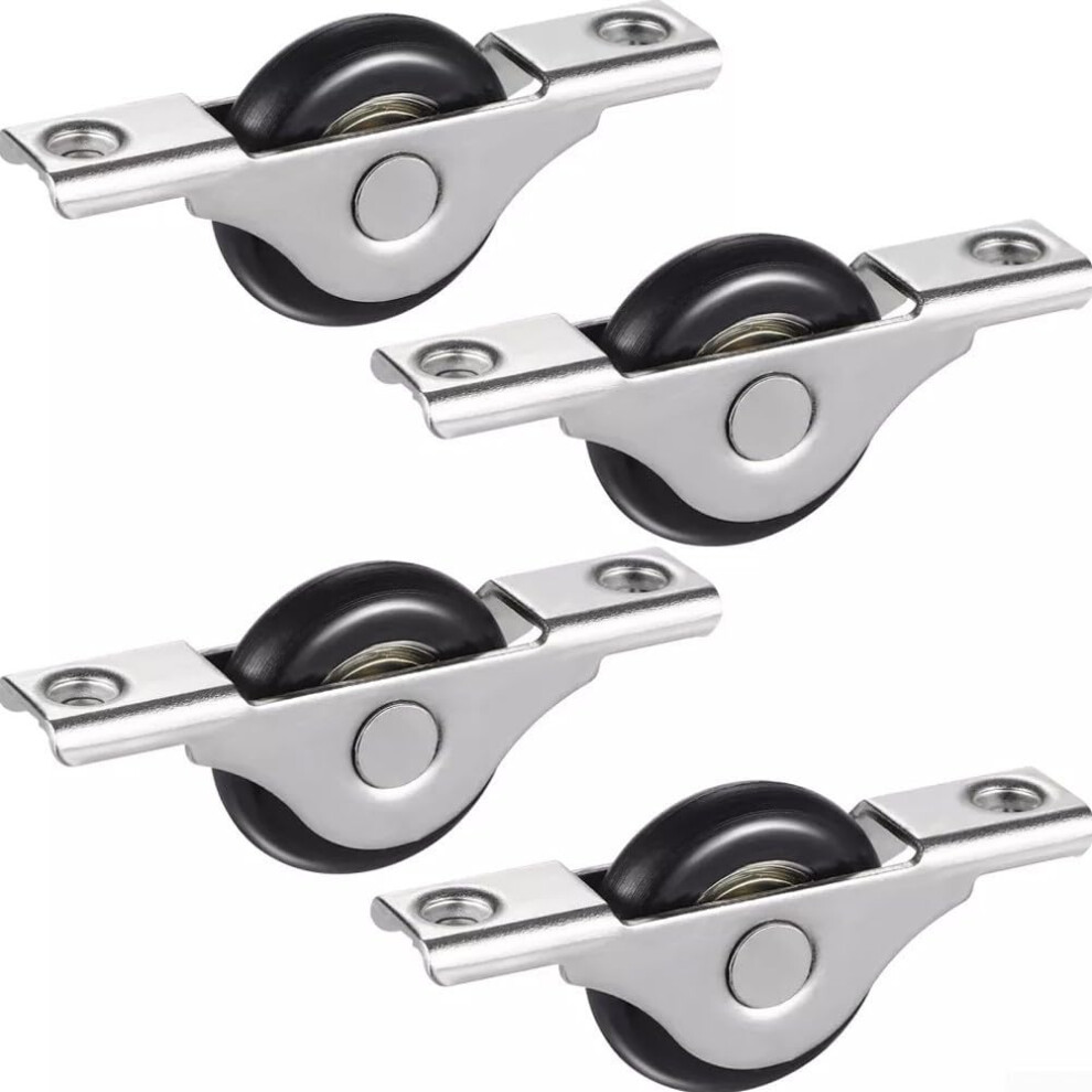 4Pcs Sliding Door Rollers Nylon Metal Cabinet Door Wheels Set For Smooth Wardrobe 9044945635263