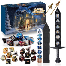 Weihnachts-Adventskalender 2025, Mystery-DND-Würfelset, Urlaubs-Adventskalender, 24 Tage, Überraschungsgeschenke