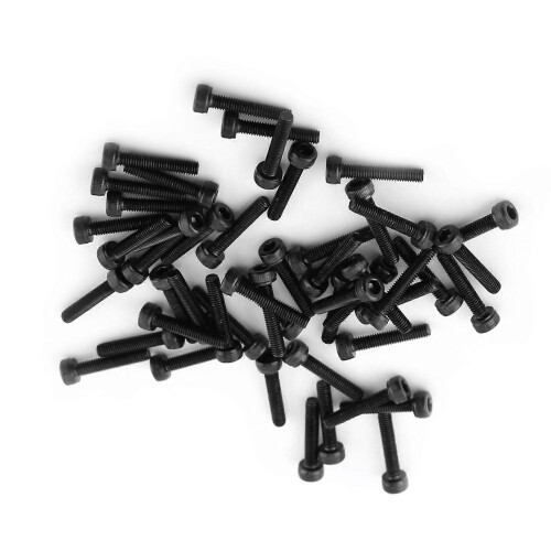 Black Hex Socket Cap Head Screw Bolt Set (M3*16mm, Fully Threaded, 50pcs) 1