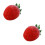 2Sets DIY Red Wool Felt Fruit Pendant Handmade Felting Material 5