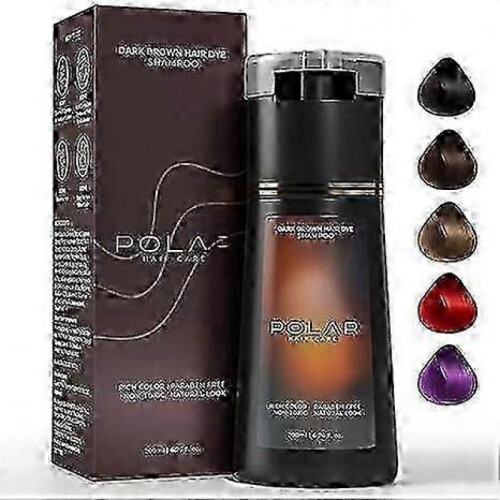(dark brown)Polar Hair Care Quick Colour Shampoo