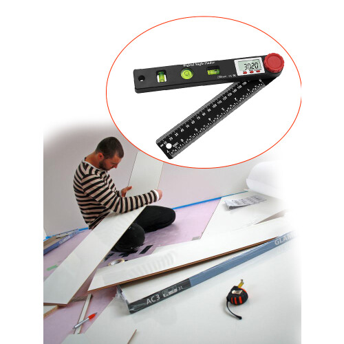 Angle Finder Ruler With Digital Display, Accurate Measuring Tool For Carpentry Construction And Diy Projects, Features Quick Angle Measurement And 1