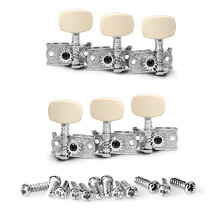 Tuners for Classical Guitar, Dual Holes Guitar Tuning Pegs with Easy Installation Improved Sound Quality Machine Heads for Acoustic Folk Instruments,