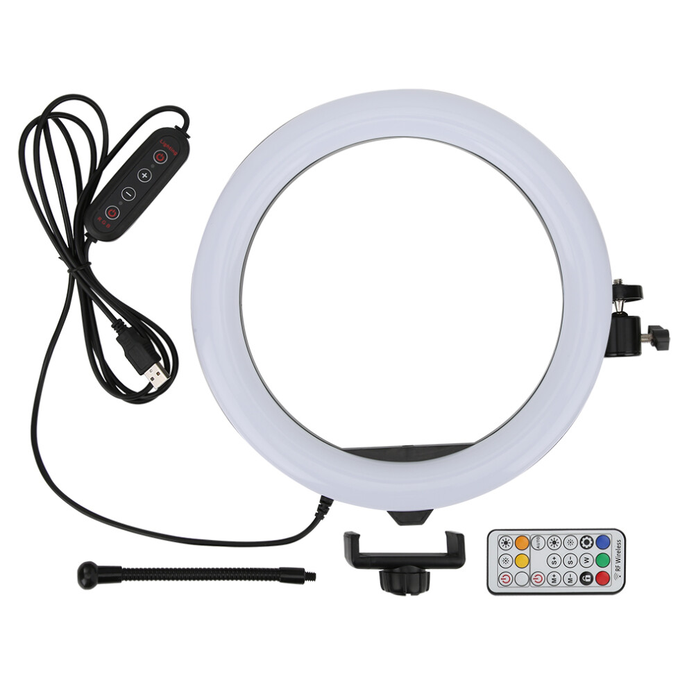 Led Selfie Ring For Mobile Video, Led Ring With 3 Modes Adjustable Brightness Rgb Color Ing Mode 360-Degree Rotation Ball Head Light 9482726463481