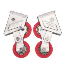 2pcs Heavy Duty Double Roller - Sliding Glass Door Rollers Pulley Track Wheels for Aluminum Alloy Windows Closet Patio Door
