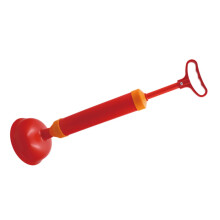 Powerful Suction Toilet Plunger with Ergonomic Handle for Bathroom and Office Drain Unblocker Red