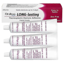 Cushion Grip Thermoplastic Denture Adhesive, Refits and Tightens Loose Upper and Lower Dentures and Partials | Non-Glue Adhesive
