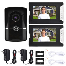 Trådbundet videoporttelefonsystem HD-kamerakit med nattseende, 7-tums inomhusmonitor med IR-kamera, vattentät design för lägenhetshus