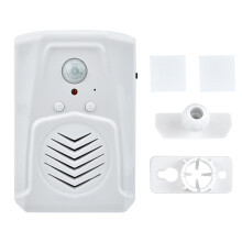 Bewegingsgeactiveerde audiospeler met ingebouwde microfoon en opneembare geluidsopname voor gebruik binnenshuis. Spreekposters. PIR infrarood