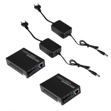 Fiber Ethernet Media Converter Single Mode 10 100Base TX To 100Base FX RJ45 To SC Fiber Transceiver Up To 25KM With Metal Housing Heat Dissipation