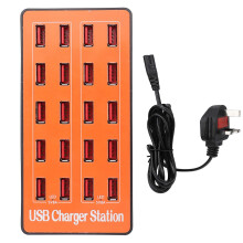 Stație de încărcare USB pentru desktop, încărcător inteligent multifuncțional, hub USB cu 20 de porturi, încărcare rapidă, materiale de