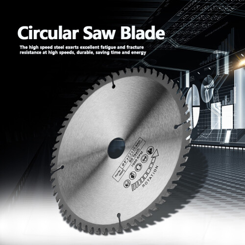 Fast And Smooth Cuts Circular Saw Blade, Multi Function Blade With Carbide Tips Precision Tensioned High Efficiency Woodworking Rotary Tool Cutting 2