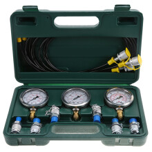 Set di manometri di prova resistenti per apparecchiature idrauliche, misurazione ad alta precisione fino a 600 bar con opzioni da 250 a 400 bar,